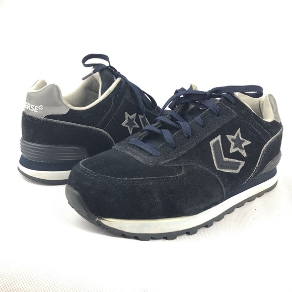 Converse Men's Retro Joggers Navy Leather Suede Steel Toe Work Shoes Size 6.5D